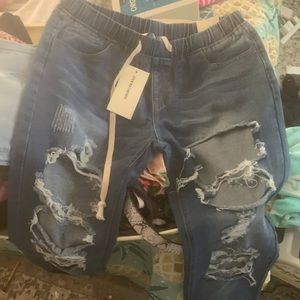Jogger style jeans